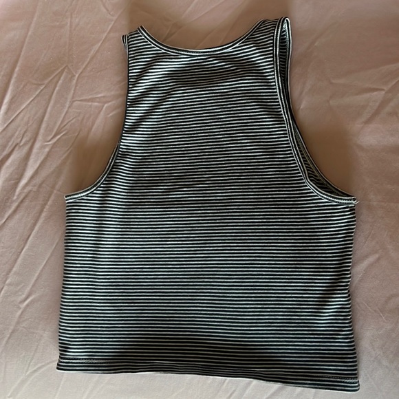 Black & White Striped Basic Tank Top S - Picture 2 of 3